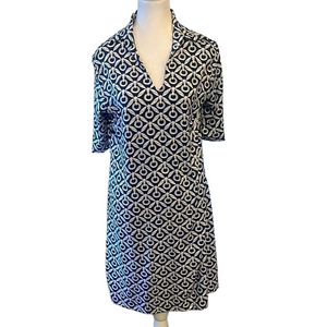 Tabi Womens blue and white dress size medium